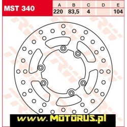 TRW MST340 motocyklowa tarcza hamulcowa MOTORUS.PL