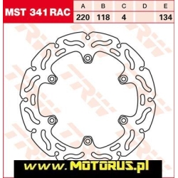 TRW MST341RAC motocyklowa tarcza hamulcowa średnica 220mm sklep motocyklowy MOTORUS.PL