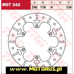 TRW MST342 motocyklowa tarcza hamulcowa średnica 240mm sklep motocyklowy MOTORUS.PL