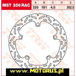 TRW MST356RAC motocyklowa tarcza hamulcowa średnica 320mm sklep motocyklowy MOTORUS.PL