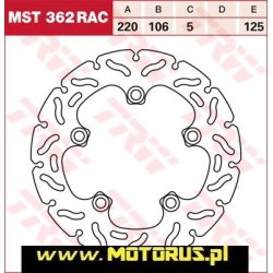 TRW MST362RAC motocyklowa tarcza hamulcowa średnica 220mm sklep motocyklowy MOTORUS.PL