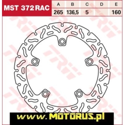TRW MST372RAC motocyklowa tarcza hamulcowa średnica 265mm sklep motocyklowy MOTORUS.PL