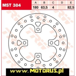 TRW MST384 motocyklowa tarcza hamulcowa średnica 180mm sklep motocyklowy MOTORUS.PL