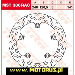 TRW MST386RAC motocyklowa tarcza hamulcowa średnica 240mm sklep motocyklowy MOTORUS.PL