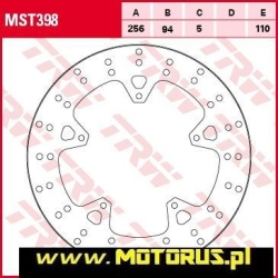 Tarcza hamulcowa tył stała, 256/94x5mm 4x110mm, średnica otworów mocujących 8,5mm HONDA VFR 125/125