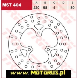 TRW MST404 motocyklowa tarcza hamulcowa średnica 220mm sklep motocyklowy MOTORUS.PL