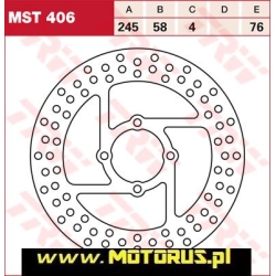 TRW MST406 motocyklowa tarcza hamulcowa średnica 245mm sklep motocyklowy MOTORUS.PL