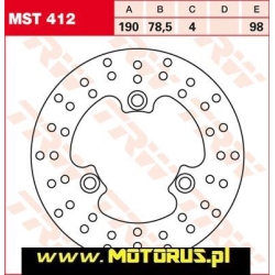 TRW MST412 motocyklowa tarcza hamulcowa średnica 190mm sklep motocyklowy MOTORUS.PL