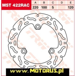 TRW MST422RAC motocyklowa tarcza hamulcowa średnica 220mm sklep motocyklowy MOTORUS.PL