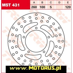 TRW MST431 motocyklowa tarcza hamulcowa średnica 260mm sklep motocyklowy MOTORUS.PL