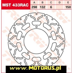 TRW MST433RAC motocyklowa tarcza hamulcowa średnica 298mm sklep motocyklowy MOTORUS.PL