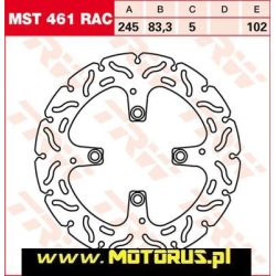 TRW MST461RAC motocyklowa tarcza hamulcowa średnica 245mm sklep motocyklowy MOTORUS.PL