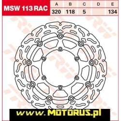 TRW MSW113RAC motocyklowa tarcza hamulcowa PŁYWAJĄCA średnica 320mm sklep motocyklowy MOTORUS.PL