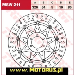TRW MSW211 motocyklowa tarcza hamulcowa MOTORUS.PL