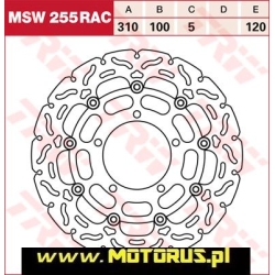 TRW MSW255RAC motocyklowa tarcza hamulcowa MOTORUS.PL