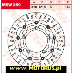 TRW MSW259 motocyklowa tarcza hamulcowa MOTORUS.PL