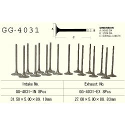 VESRAH GG-4031-EX zawór wydechowy KAWASAKI ZRX1100/1200, ZX1100 Ninja ZX11 1994-2001 (OEM: 12005-1148) MOTROUS.PL