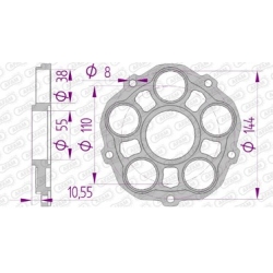 AFAM PCD1 Adapter zębatki tył ze śrubami MOTORUS.PL