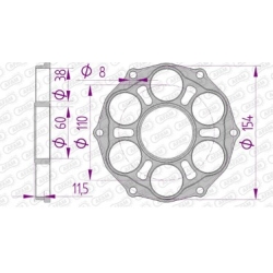 AFAM PCD4 Adapter zębatki tył ze śrubami sklep MOTORUS.PL