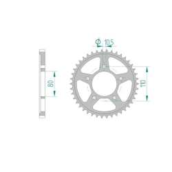 AFAM 10504-41 PS zębatka stalowa TYLNA rozmiar 525 sklep motocyklowy MOTORUS.PL