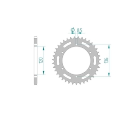 AFAM 12304-41 zębatka stalowa TYLNA rozmiar 520 sklep motocyklowy MOTORUS.PL