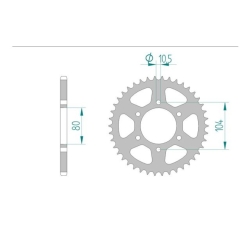 AFAM 16403-38 zębatka stalowa TYLNA rozmiar 520 sklep motocyklowy MOTORUS.PL