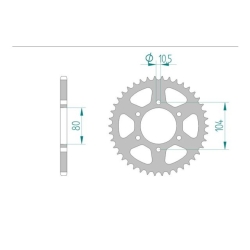 AFAM 16403-42 zębatka stalowa TYLNA rozmiar 520 sklep motocyklowy MOTORUS.PL