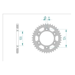 AFAM 50602-47 zębatka stalowa TYLNA rozmiar 520 sklep motocyklowy MOTORUS.PL