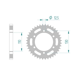 AFAM 92502-40 zębatka stalowa TYLNA rozmiar 530 sklep motocyklowy MOTORUS.PL