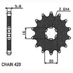 SUNSTAR SUNF104-13 zębów zębatka napędowa PRZÓD JTF546.13 sklep motocyklowy MOTORUS.PL