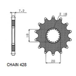 SUNSTAR SUNF211-15 zębów zębatka napędowa PRZÓD JTF426.15 sklep motocyklowy MOTORUS.PL