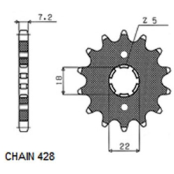 SUNSTAR SUNF213-14 zębów zębatka napędowa PRZÓD JTF1559.14 sklep motocyklowy MOTORUS.PL