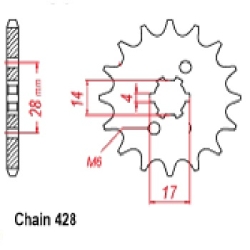 SUNSTAR SUNF225-13 zębów zębatka napędowa PRZÓD JTF277.13 sklep motocyklowy MOTORUS.PL