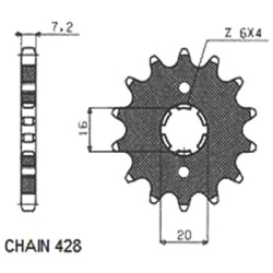 SUNSTAR SUNF228-13 zębów zębatka napędowa PRZÓD JTF417.13 sklep motocyklowy MOTORUS.PL