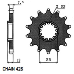 SUNSTAR SUNF235-15 zębów zębatka napędowa PRZÓD JTF1594.15 sklep motocyklowy MOTORUS.PL