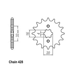 SUNSTAR SUNF241-14 zębów zębatka napędowa PRZÓD JTF1550.14 sklep motocyklowy MOTORUS.PL