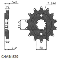 SUNSTAR SUNF303-14 zębów zębatka napędowa PRZÓD JTF266.14 sklep motocyklowy MOTORUS.PL