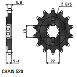 SUNSTAR SUNF309-14 zębów zębatka napędowa PRZÓD JTF337.14 sklep motocyklowy MOTORUS.PL