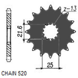 SUNSTAR SUNF325-13 zębów zębatka napędowa PRZÓD JTF565.13 sklep motocyklowy MOTORUS.PL