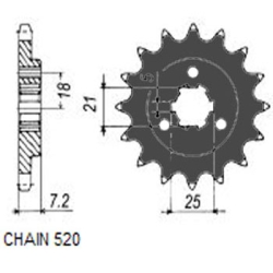 SUNSTAR SUNF335-15 zębów zębatka napędowa PRZÓD JTF437.15 sklep motocyklowy MOTORUS.PL