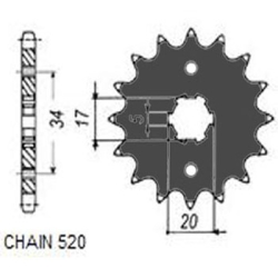 SUNSTAR SUNF339-12 zębów zębatka napędowa PRZÓD sklep motocyklowy MOTORUS.PL