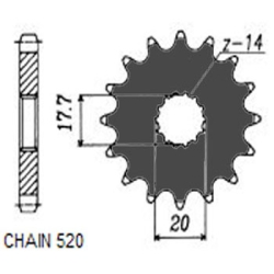 SUNSTAR SUNF345-12 zębów zębatka napędowa PRZÓD JTF564.12 sklep motocyklowy MOTORUS.PL