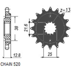 SUNSTAR SUNF359-13 zębów zębatka napędowa PRZÓD sklep motocyklowy MOTORUS.PL