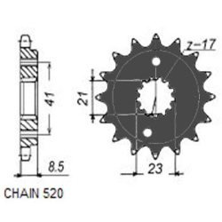 SUNSTAR SUNF362-15 zębów zębatka napędowa PRZÓD JTF1322.15 sklep motocyklowy MOTORUS.PL