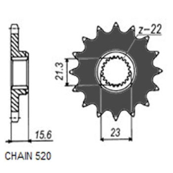 SUNSTAR SUNF372-14 zębów zębatka napędowa PRZÓD JTF577.14 sklep motocyklowy MOTORUS.PL