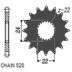 SUNSTAR SUNF375-17 zębów zębatka napędowa PRZÓD JTF394.17 sklep motocyklowy MOTORUS.PL