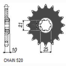 SUNSTAR SUNF384-15 zębów zębatka napędowa PRZÓD JTF438.15 sklep motocyklowy MOTORUS.PL