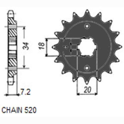 SUNSTAR SUNF390-12 zębów zębatka napędowa PRZÓD JTF270.13 sklep motocyklowy MOTORUS.PL