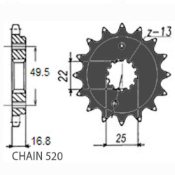 SUNSTAR SUNF397-15 zębów zębatka napędowa PRZÓD sklep motocyklowy MOTORUS.PL