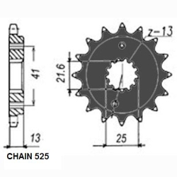 SUNSTAR SUNF407-17 zębów zębatka napędowa PRZÓD JTF296.17 sklep motocyklowy MOTORUS.PL